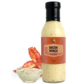 Green Jay Gourmet Bacon Ranch Salad Dressing – Savory, Smoky & Creamy – Handcrafted in USA – Perfect for Salads, Dips, Wraps & More – 12 Ounces