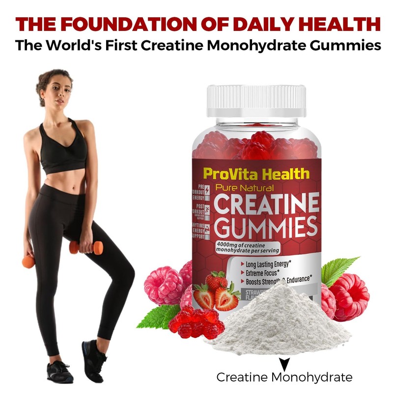 Creatine Monohydrate Gummies 4000mg for Men & Women - 60