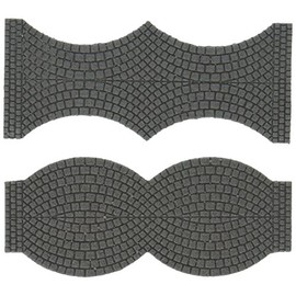 Vollmer 48244 H0 Strassenplatte Kopfsteinpflaster, Endstücke