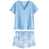 NEXT Cotton Blend Pyjamas, Blue patent leather, XL