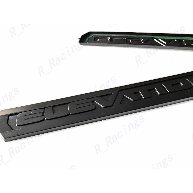 GMC OVERLAY 3PCS Matte Black Door Rear Elevation Emblem Badge