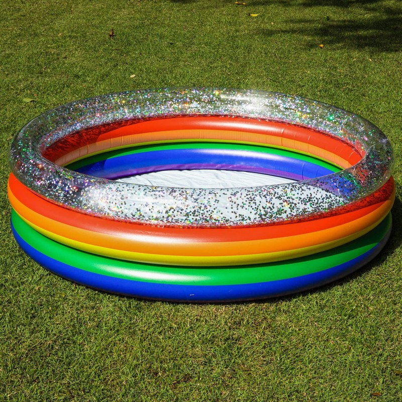 Poolcandy Inflatable Sunning Pools for up to 3 Adults (Rainbow