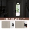 StangH 100% Blackout Linen French Door Curtain, Thermal Insulated Tie