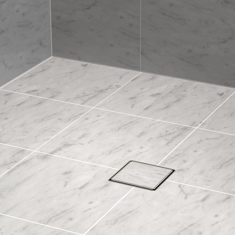 Hydroware Shower Drain - Stainless Steel Square Shape Shower Floor