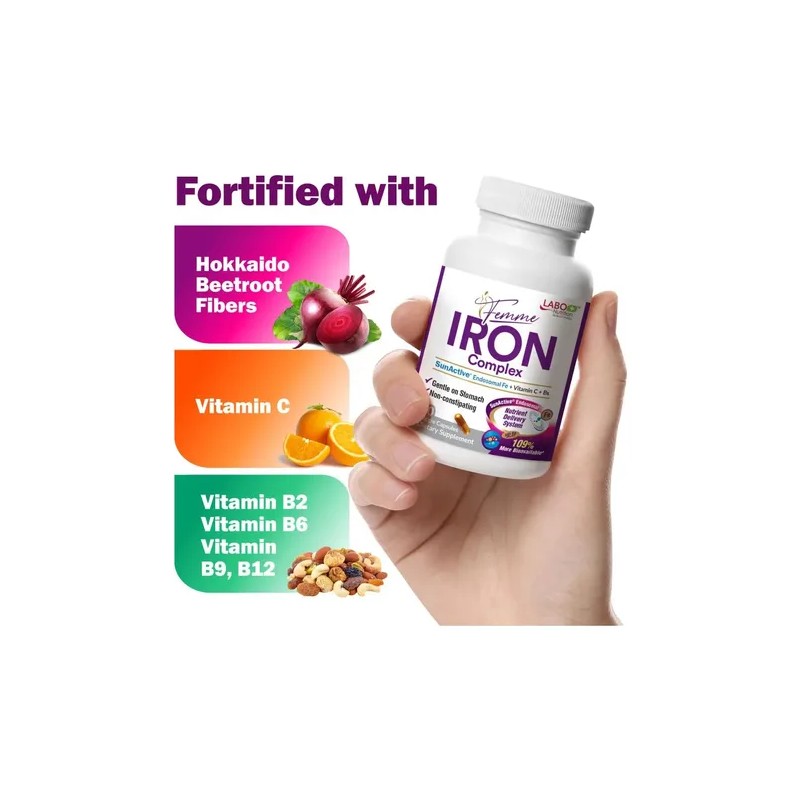 Labo Nutrition Femme Iron Endosomal Sunactive 15 Mg Hierro