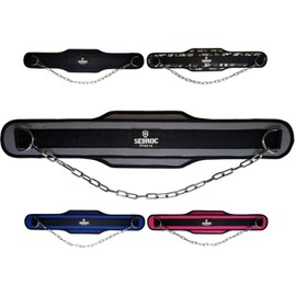 Sedroc Weighted Dip Belt with Chain for Weight Lifting Powerlifting Gym Training (Gray)