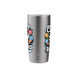 Caught In A Snow Cone Blizzard Shaved Ice Dessert Art Stainless Steel Insulated Tumbler