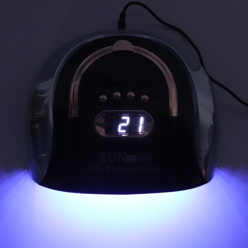 256W Nail Gel Curing Lamp 57pcs Light Chips Detachable Bottom