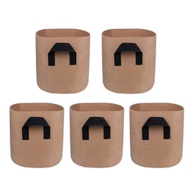 Mintice 5x7 Gallon Brown Breathable Planter Bags for Vegetables and Flowers, Indoor & Outdoor Use