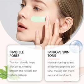 Green Colour Corrector,Colour Corrector Makeup Primer Base,Skin Perfecting Primer,Professional Makeup Pore Filler,Pore Concealer Cream,Anti Redness Cream for Face