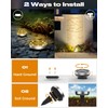 btfarm 12 Pack Solar Lights Outdoor, 8 LED Solar Ground