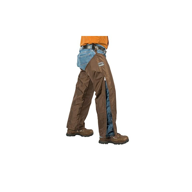 High-N-Dry Briarproof, Waterproof, Brush Protector Chaps, Made in U.S.A. (Brown,