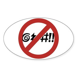 CafePress No Cursing Allowed, Virginia Beach, VA Sticker (Ov Oval Car Bumper Sticker