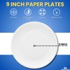 1InTheHome 9-Inch Disposable Paper Plates, White Paper Plates Bulk, 100-Pack