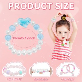 Cuackamily 10 Pieces Girl Bracelets Set, Friendship Bracelets, Bracelets Birthday Gifts For Kids Girl Princess Fairy Mermaid Music Fans, Children Bracelets for Girls Birthday Jewellery Party Favours