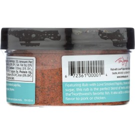 Rub with Love Classic Salmon Rub 3.5 Ounce All Natural Smoky Seasoning for Fish and Meats