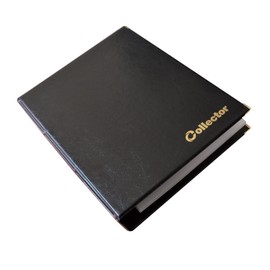 Collector Banknotenalbum für Verschiedene Banknoten-Größen - mit Seiten und Weiß Trennblättern + Index - Schwarz