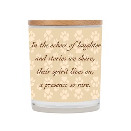 Elanze Designs Bereavement in The Echoes of Laughter Pawprints 11.5 Ounce Pure Soy Wax Jar Candle, Sugared Citrus Scent