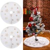 2 Pieces Christmas Tree Skirts 15 Inch Small White Felt