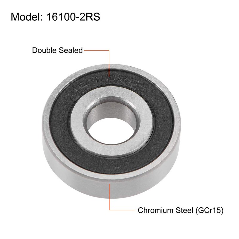 sourcing map 16100-2RS Deep Groove Ball Bearing 10 x 28