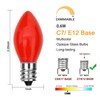 25 Pack C7 Red LED Christmas Light Bulb, C7 Red