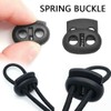 HappyHome Spring Cord Stoppers 2 Holes 5mm Cord Lock Toggle