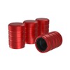 Marcraft Corrosion Resistant (Red) Aluminium Tyre Wheel Alloy Valve Caps