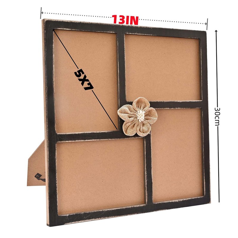 Donmills Collage Photo Frame 7x5 4-Opening Rustic Farmhouse Photo Frames
