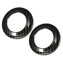 X AUTOHAUX 2pcs a Pillar Speaker Decoration Cover Interior Accessories for Jeep Wrangler JK 2007-2014 Carbon Fiber Pattern Black