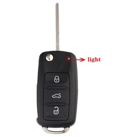 Chaexii VW Car Key Shell for Volkswagen Golf Beetle Jetta Polo Sharan Tiguan Touran Transporter Key 3-Button VW Golf Repair Kit Car Key Replacement Housing