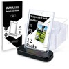 JIUBULUJIU 12 Pack Magnetic Card Holder with 1 Card Stand