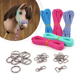 Hobby Horse Headcollar Material Set Aqua / Pink (Instructions Sold Separately)