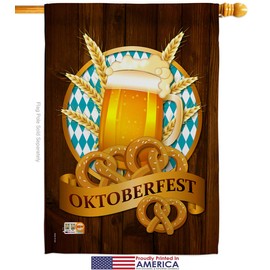 Angeleno Heritage Beer Oktoberfest Garden House Flags Kit Beverages Happy Hour Game Pong Party Ale Lager Craft Small Decorative Gift Yard Banner Made in USA 28 X 40