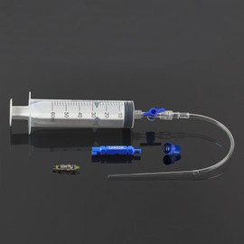 Shredr. Tubeless Inflator Set, Complete Set Including Tubeless Syringe, Valve Core Tool and Valve Adaptor, 60 ml Capacity, Includes Stopcock and Replacement Tube for Clean Filling