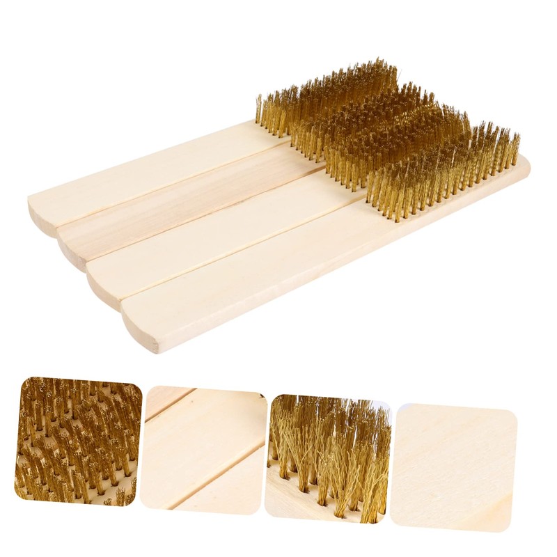 GLEAVI 4pcs Precision File Brush Multifunction Cleaning Tool Rust Removal