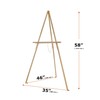 DJAR 63" Wooden Easel Stand for Sign, Dual-use Adjustable Height,