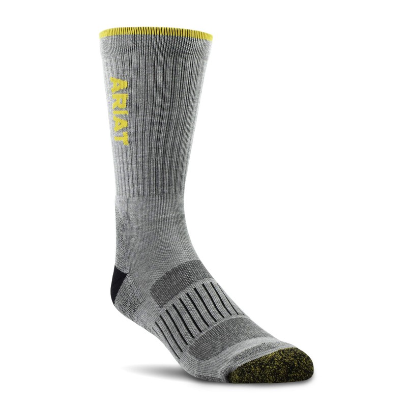 Ariat 2-pack Crew Socks- Grey
