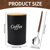 XHNKEG Airtight Coffee Canister, Black Coffee Beans Storage, 500 ml,