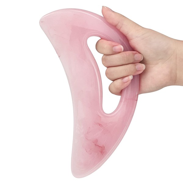 AICNLY Large gua sha Massage Tool, Lymphatic Drainage Massager,Muscle Scraping Massage Tools,Body Sculpting Anti Cellulite Tools for Man and Women (Pink)