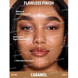 SHEGLAM Skin Magnet High Coverage Foundation Stick Longwear Medium Face Makeup for All Skin Types-Caramel