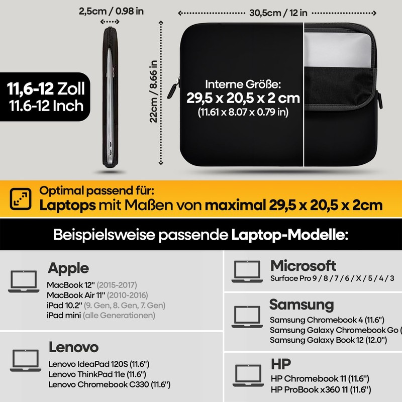 Sidorenko Laptop case compatible with all laptops and tablets