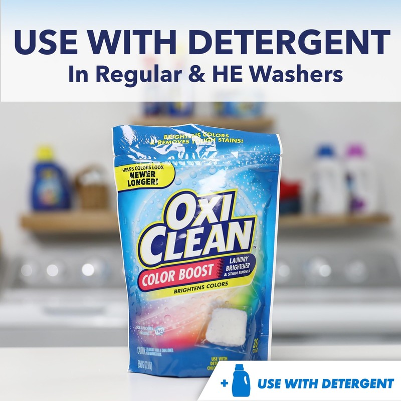 OxiClean Color Boost Laundry Brightener and Stain Remover Power Paks,