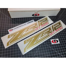 ZR2 Off Road Decals (2pk) 4x4 Truck Bed Fender Stickers 2022-2025 Silverado 1500 Select Colors: (Metallic Gold & Red)