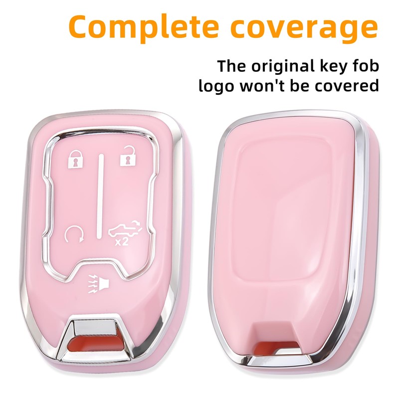 2-Pack for GMC Key Fob Cover, 5-Button, for 2019-2023 GMC