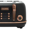 HADEN Heritage 4-Slice Toaster with Extra Wide Slots, 1500-Watt, Black