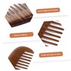 Vaguelly Thickened Verawood Moon Shape Hair Comb for Scalp Massage
