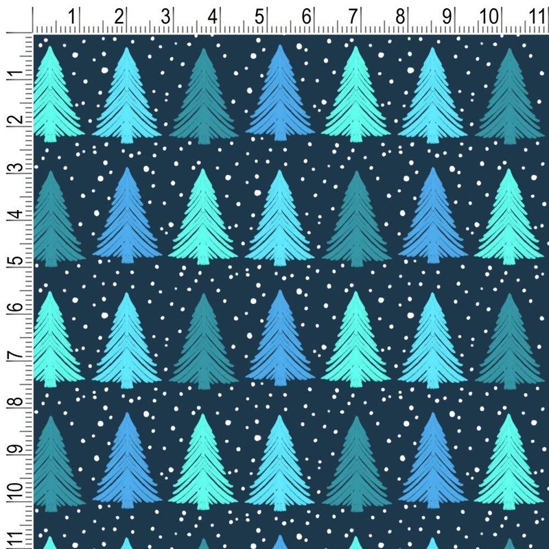 GRAPHICS & MORE Snowy Christmas Trees Pattern Gift Wrap Wrapping