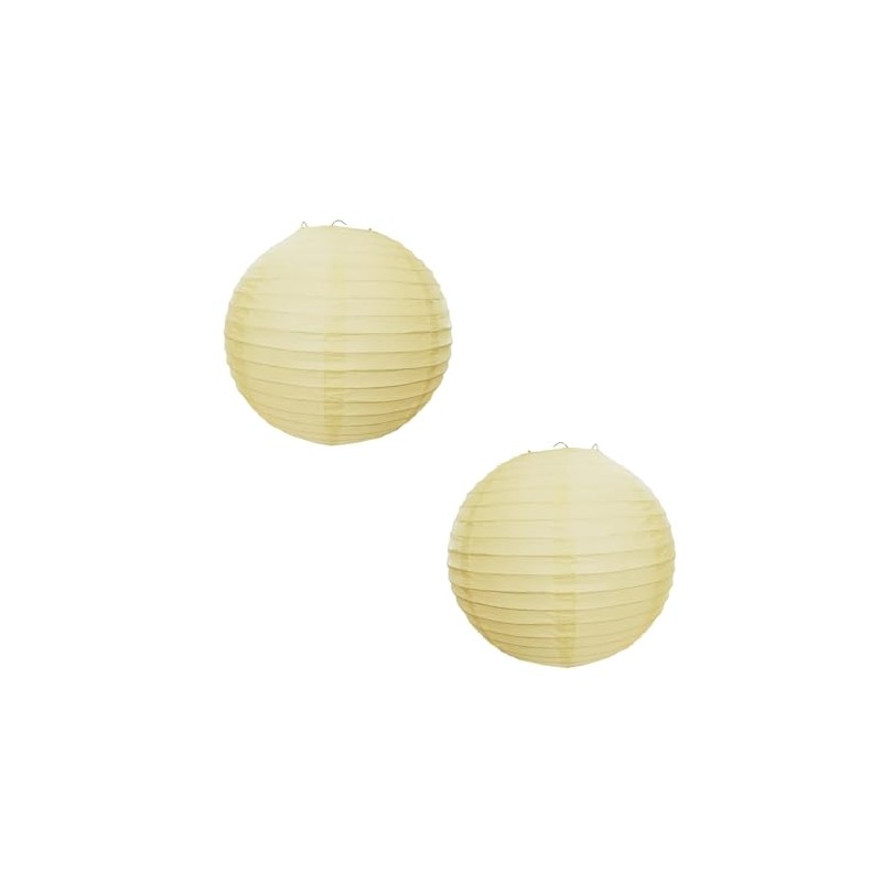 Pack of 2 Coloured Wire Paper Lantern Shade Pendants (12inch