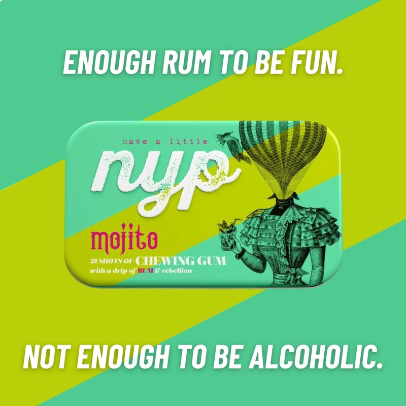 NYP Sugar Free Mojito Lime Chewing Gum, Aspartame Free &