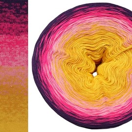 Colour Gradient Yarn Bells 5, 4 or 3 Ply, Bobbel Wool, Crochet, Knitting, Knitting Yarn (Bells - Purple Outside, 4-Ply, 250 g/950 m)